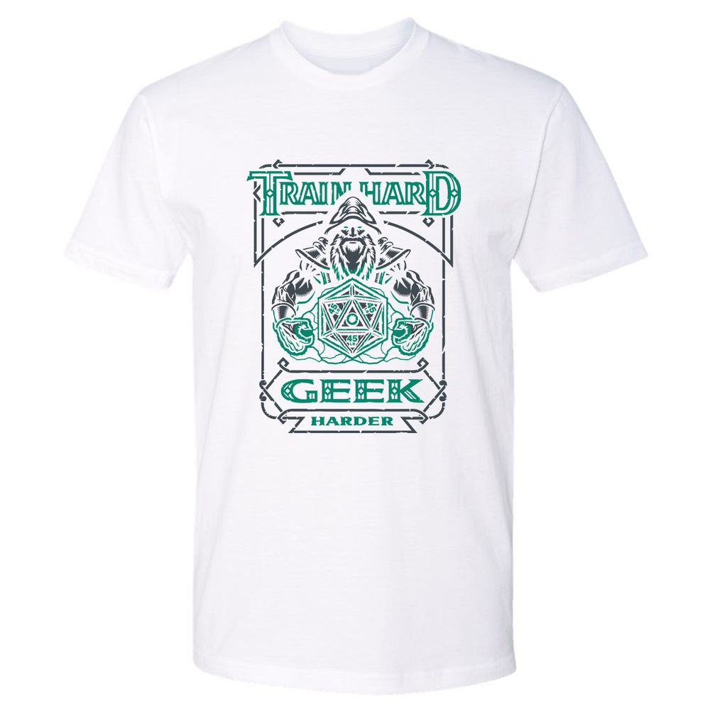 Train Hard, Geek Harder - White - 4