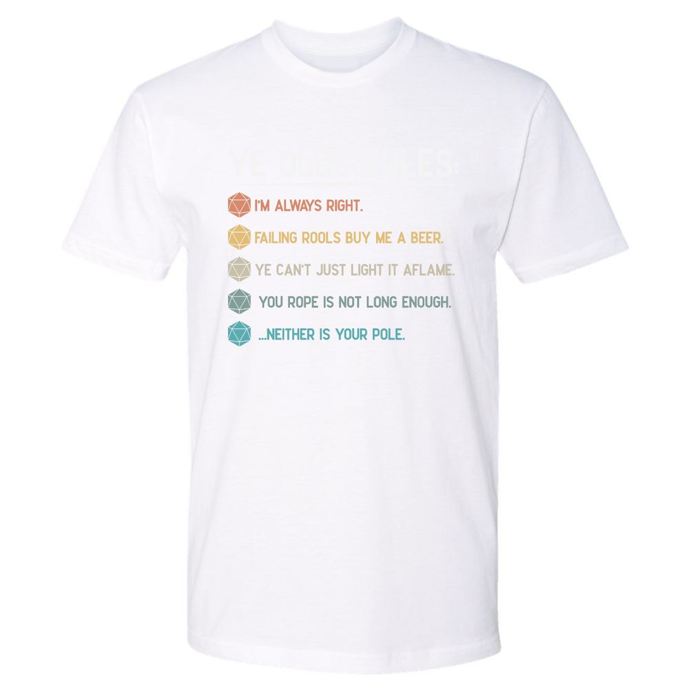 Dungeon Master Rules – Ye Olde RPG Premium Unisex T-Shirt - White - 4
