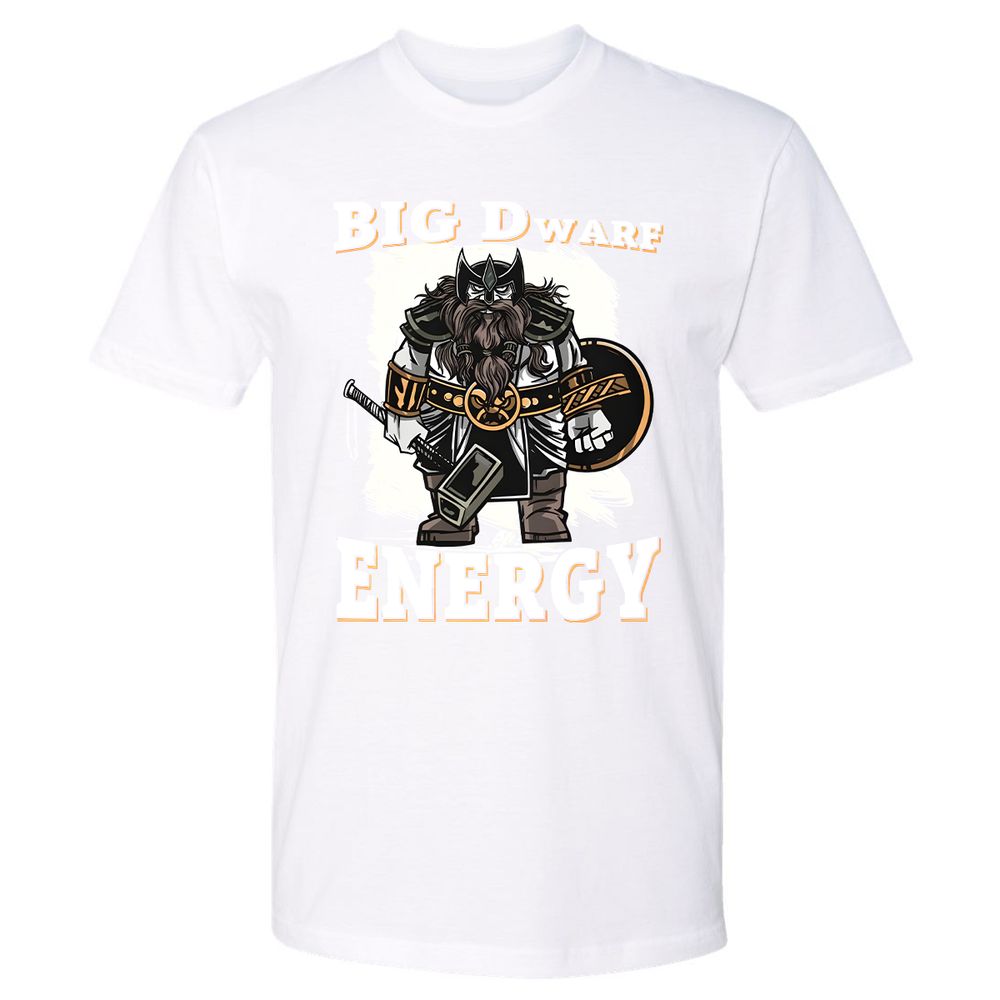 Big Dwarf Energy Premium Unisex T-Shirt - White - 4