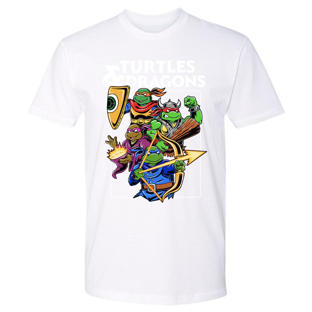 Turtles & Dragons Premium Unisex T-Shirt - White - 4