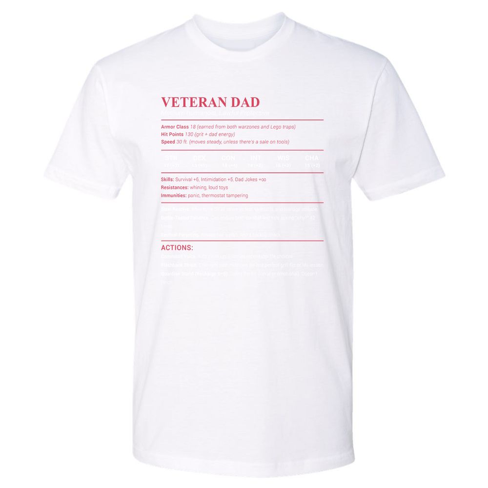 Veteran Dad Premium Unisex T-Shirt - White - 4