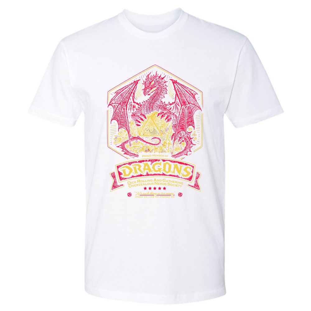 Fantasy Dragon With Dice - White - 4