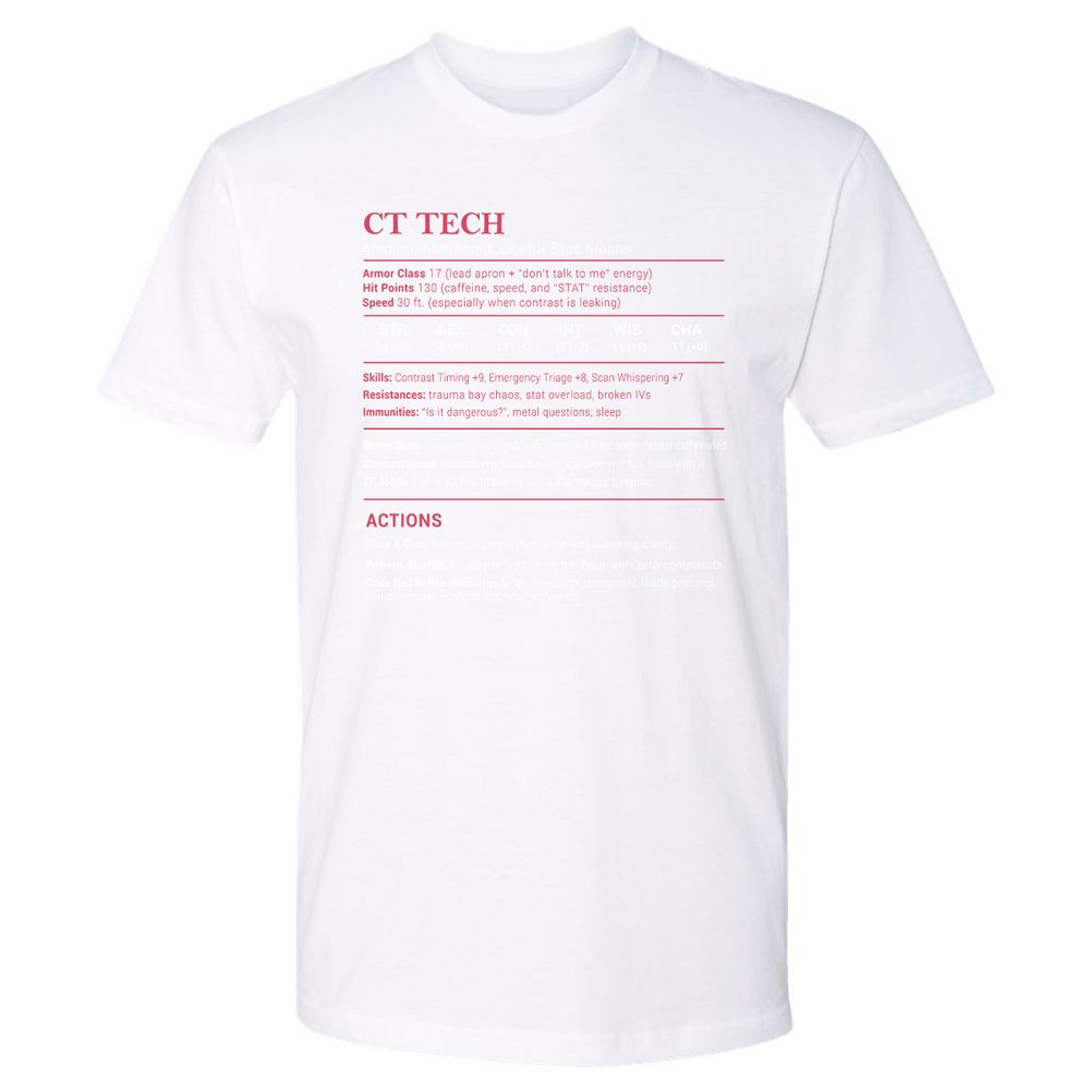 CT Tech Stats Premium Unisex T-Shirt - White - 4