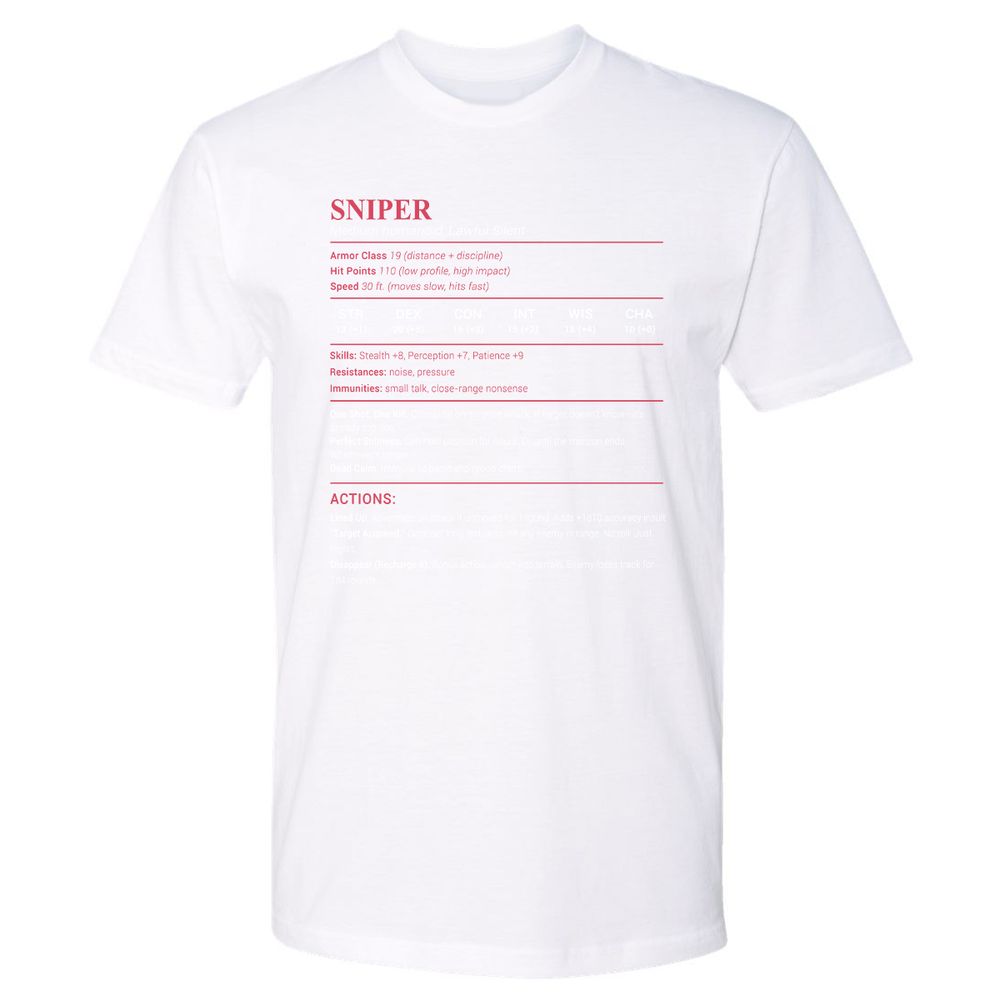 Sniper Stats Premium Unisex T-Shirt - White - 4
