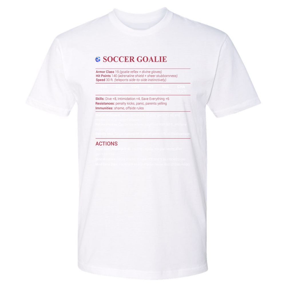Soccer Goalie Premium Unisex T-Shirt - White - 4