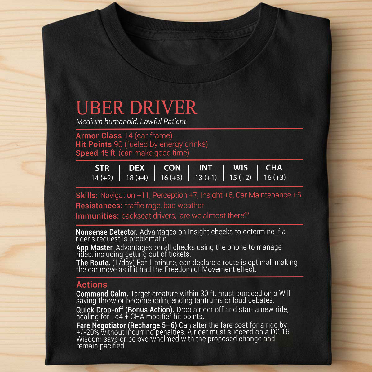 Uber Driver Stats Block Classic Unisex T-Shirt
