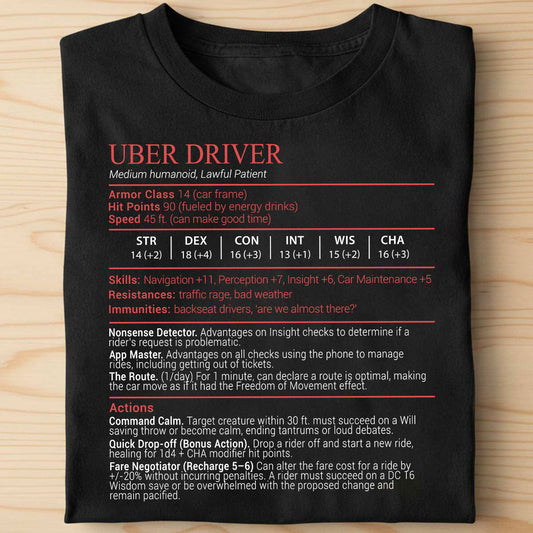Uber Driver Stats Block Classic Unisex T-Shirt