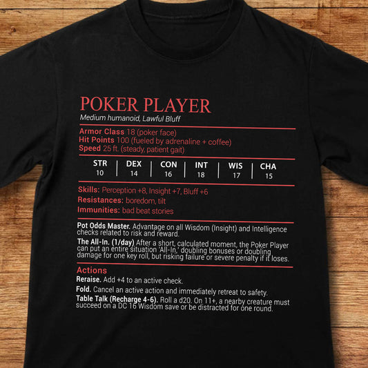 Poker Player Stats Block Classic Unisex T-Shirt