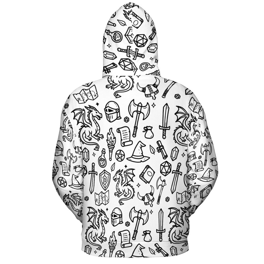 Fantasy Dragon Seamless Pattern All-over Print Hoodie -  - 4