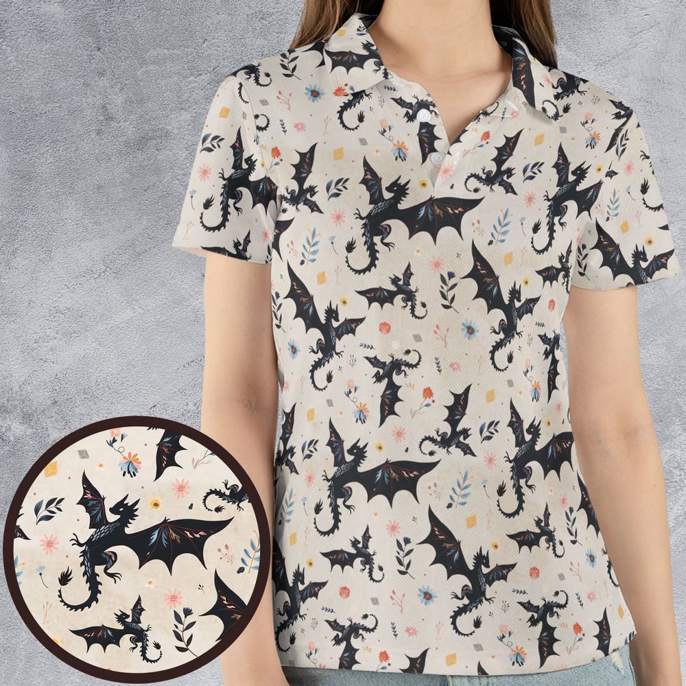 Floral DnD Dragon Pattern -  - 4