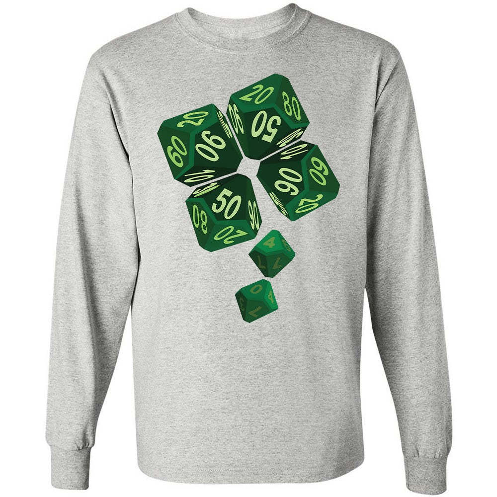 Dice Clover Long Sleeve T-Shirt - Ash - 5