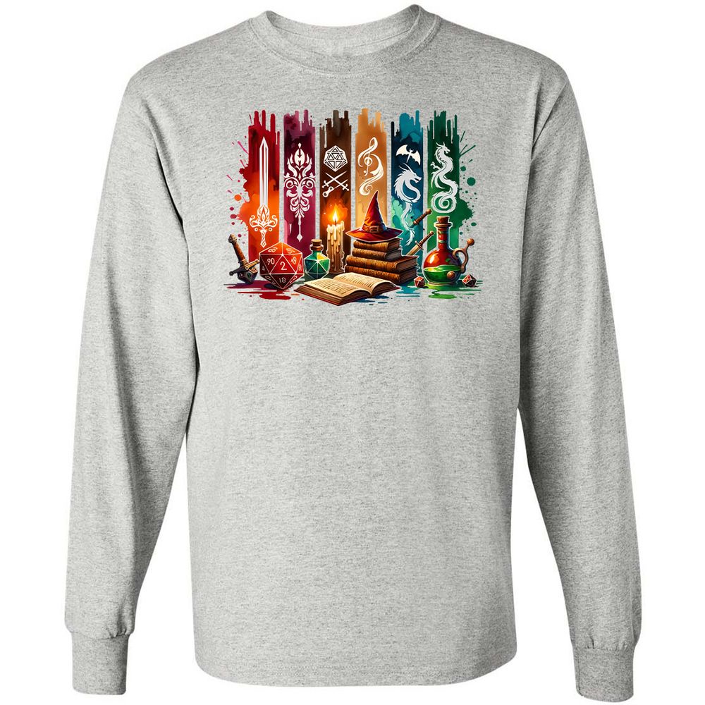 DnD Classes Long Sleeve T-Shirt - Ash - 5