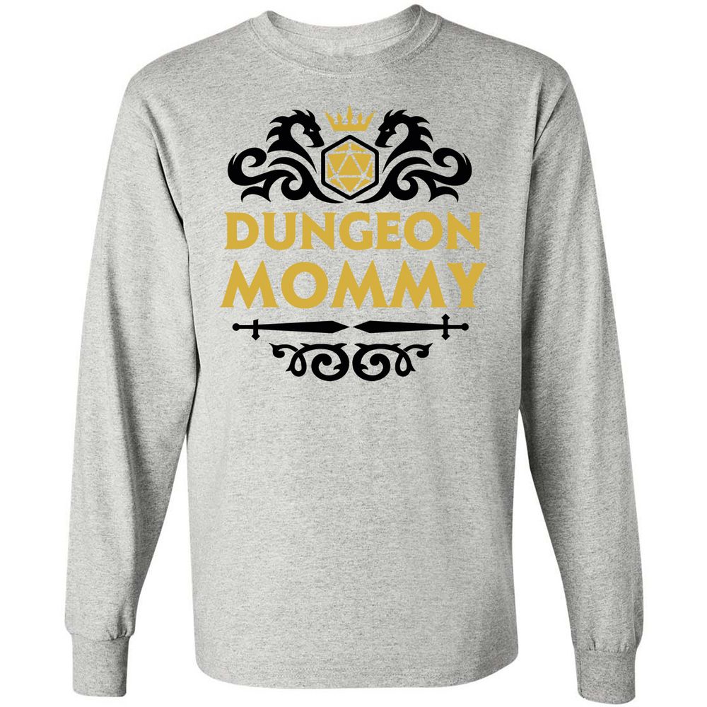 Dungeon Mommy Long Sleeve T-Shirt - Ash - 5
