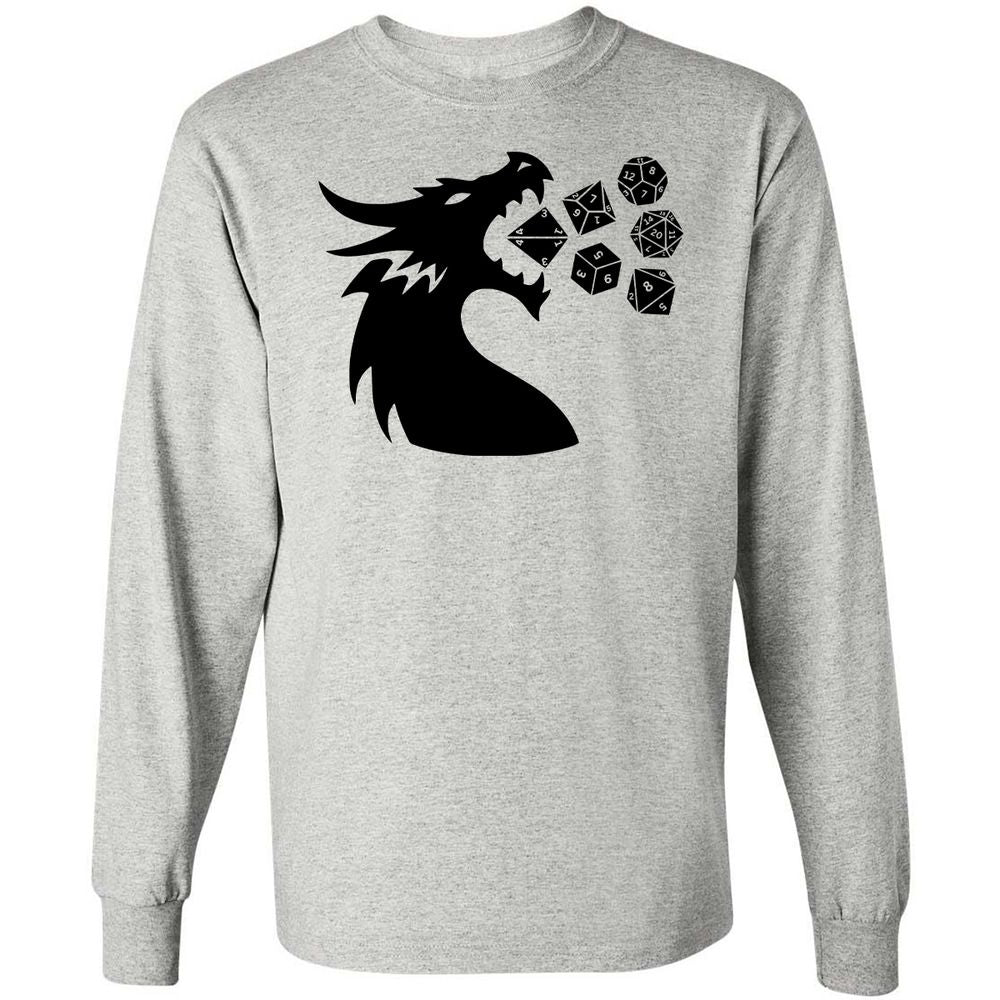 Pac And Dragon Long Sleeve T-Shirt - Ash - 5