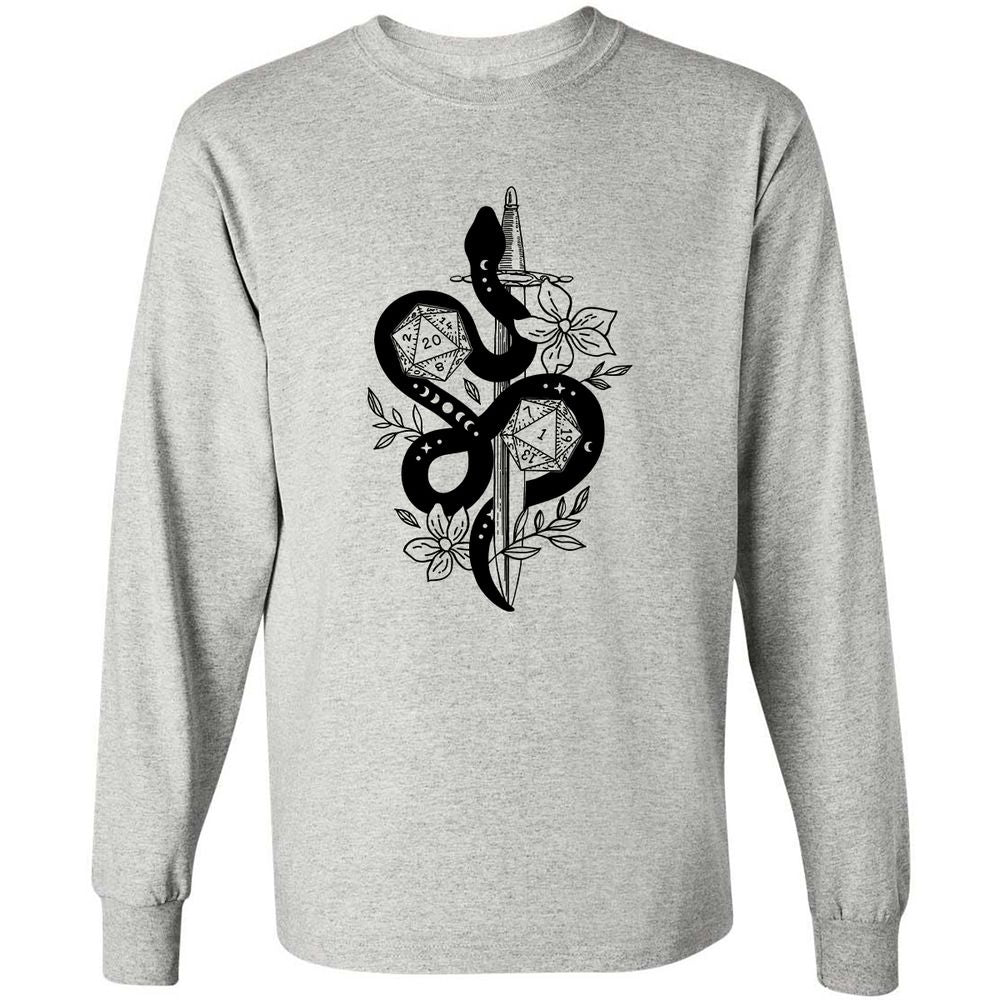 D20 Snake and Sword - Ash - 5