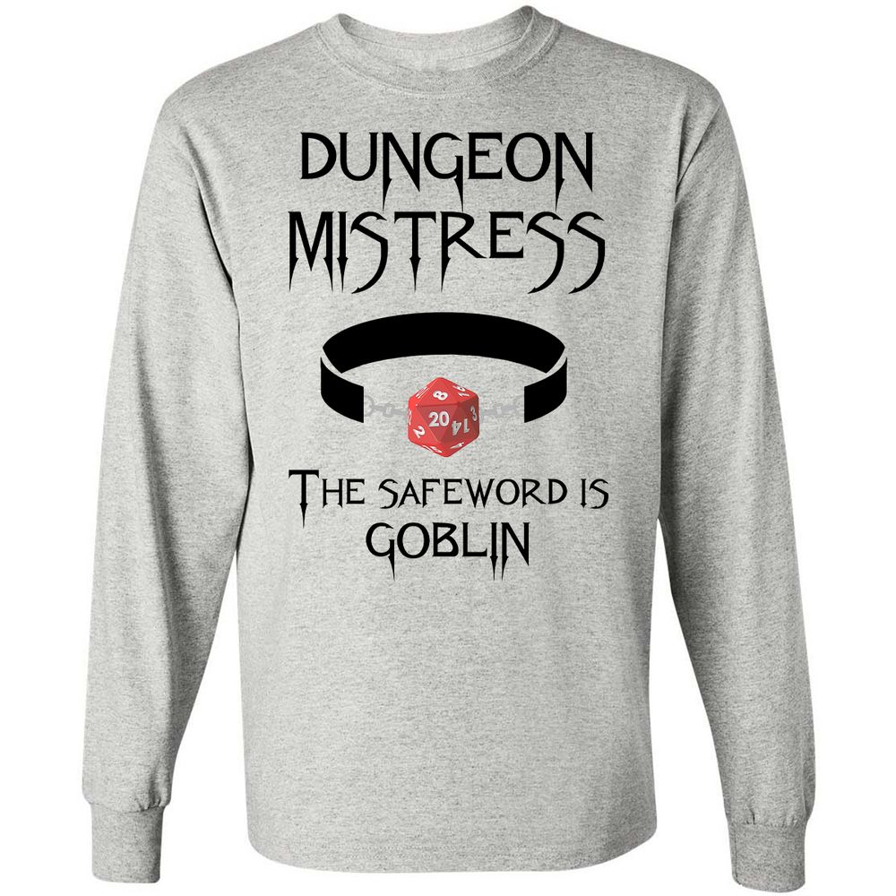 Dungeon Mistress Long Sleeve T-Shirt - Ash - 5
