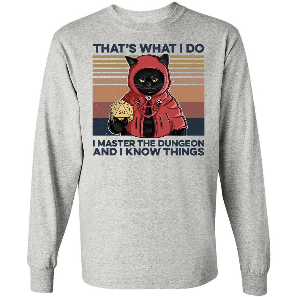 I Master The Dungeons Long Sleeve T-Shirt - Ash - 5