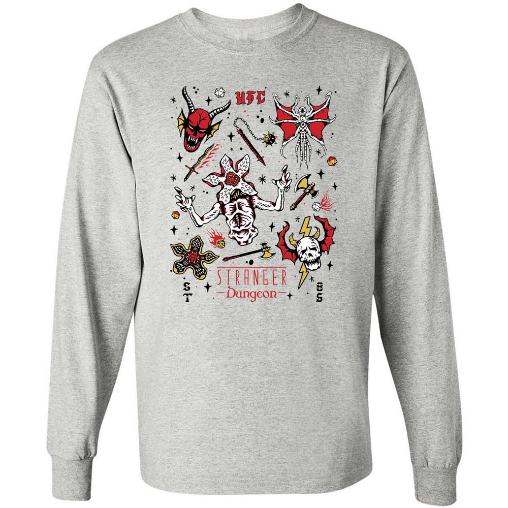 STRANGER DUNGEON Long Sleeve T-Shirt - Ash - 5