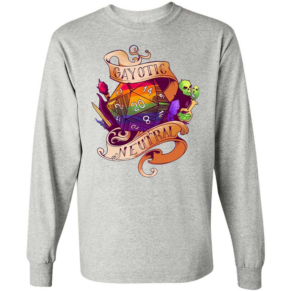 Gayotic Neutral Long Sleeve T-Shirt - Ash - 5