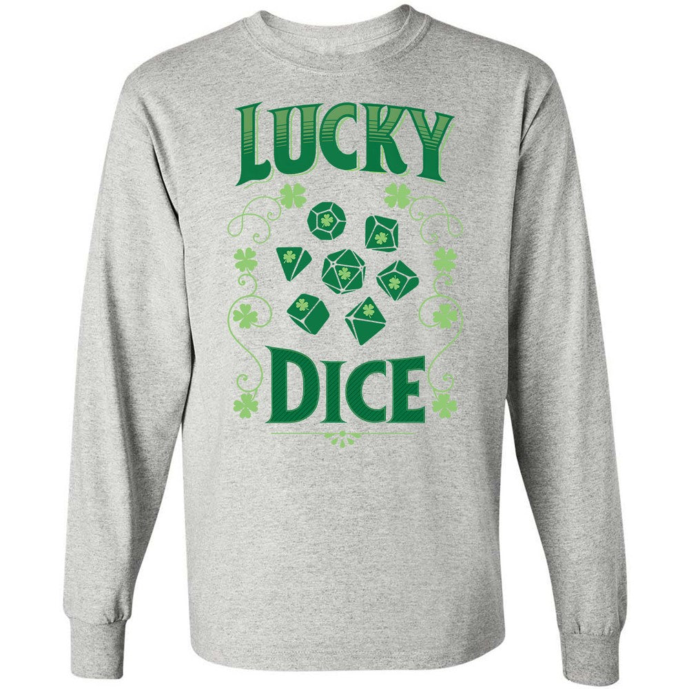 Lucky Dice Long Sleeve T-Shirt - Ash - 5
