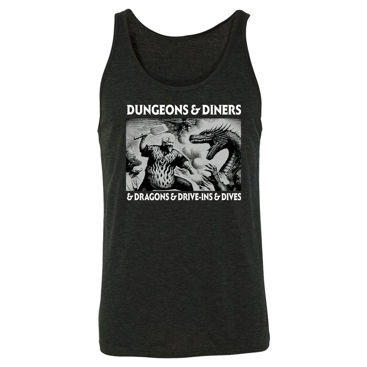 Dungeons & Diners - Charcoal Black Triblend - 5