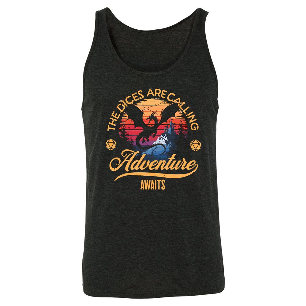 The Dices Are Calling Unisex Jersey Tank - Charcoal Black Triblend - 5