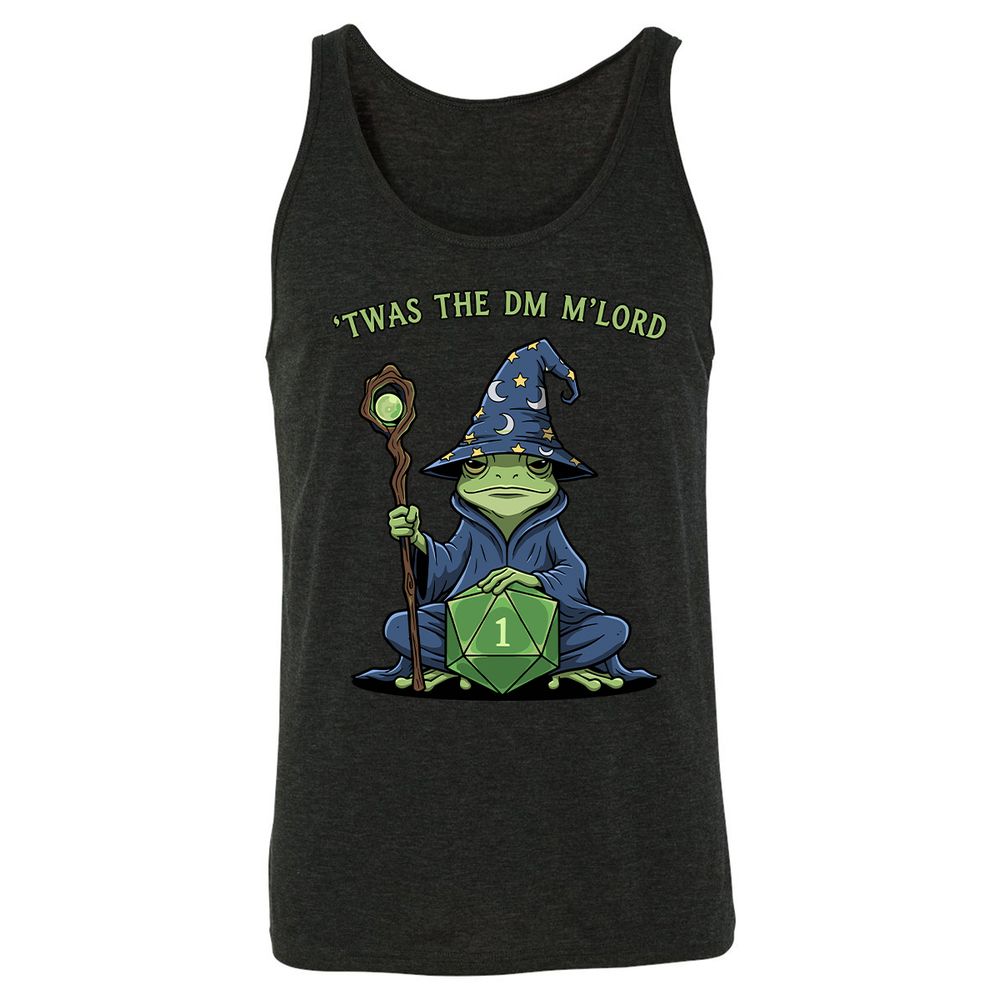 Twas the DM M’lord Unisex Jersey Tank - Charcoal Black Triblend - 5