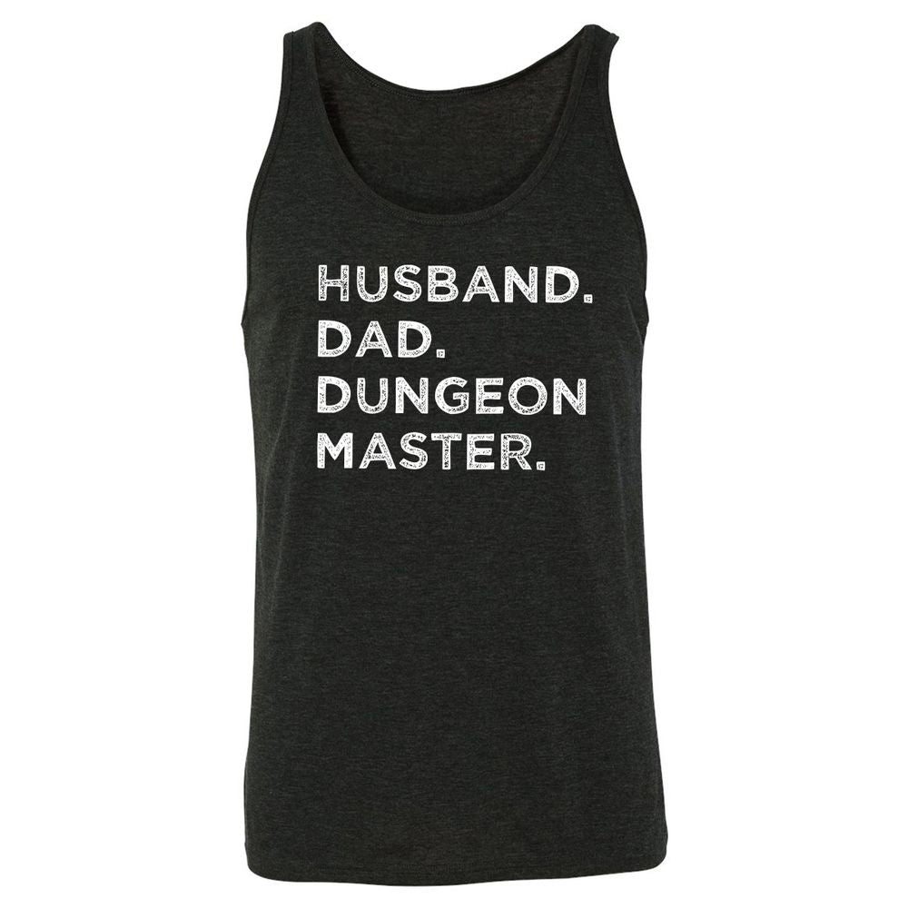 Husband Dad Dungeon Master Unisex Jersey Tank - Charcoal Black Triblend - 5