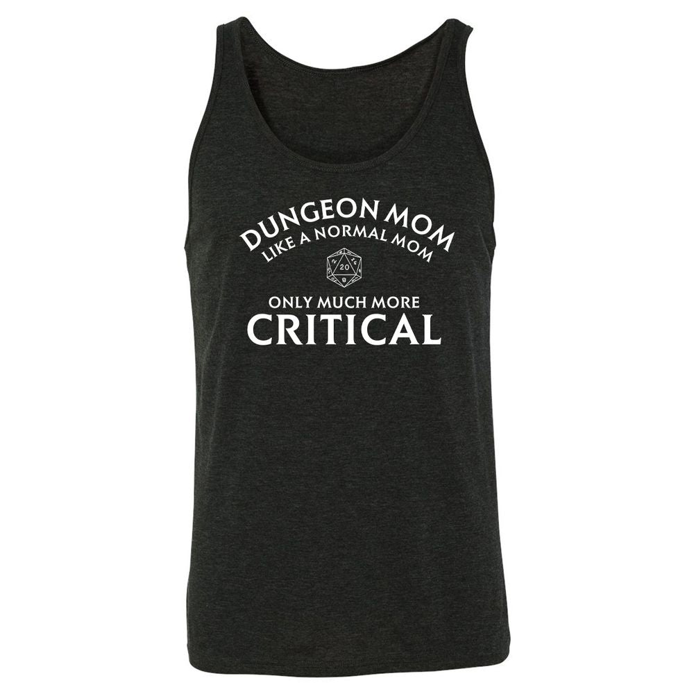 Dungeon Mom Normal Mom Unisex Jersey Tank - Charcoal Black Triblend - 5