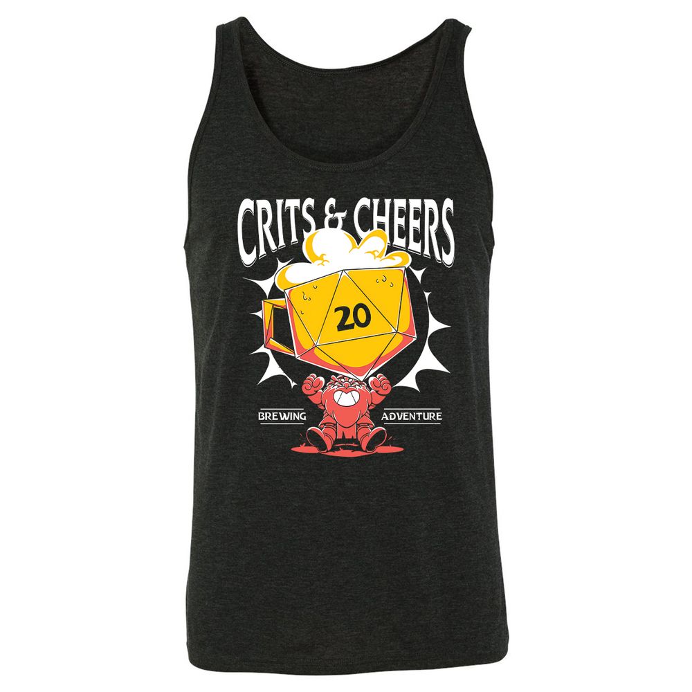 Crits & Cheers Unisex Jersey Tank - Charcoal Black Triblend - 5