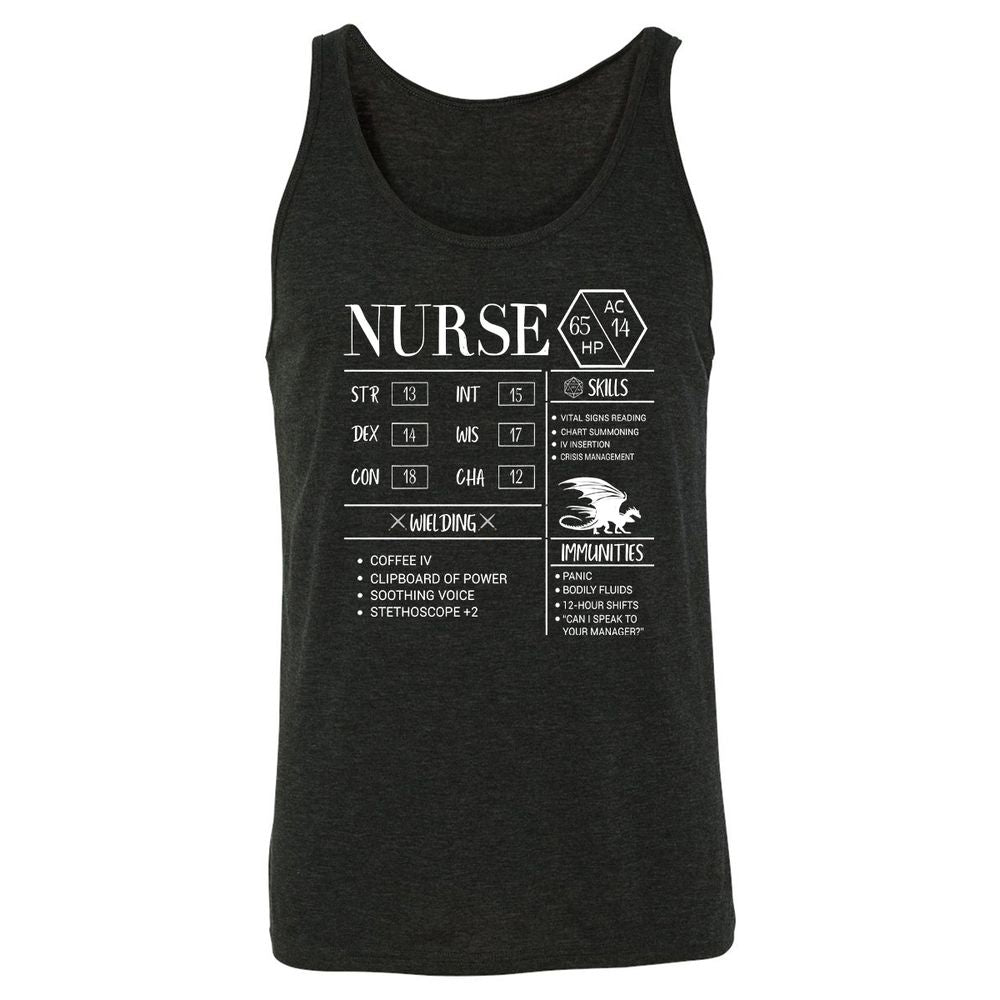 Nurse New Unisex Jersey Tank - Charcoal Black Triblend - 5