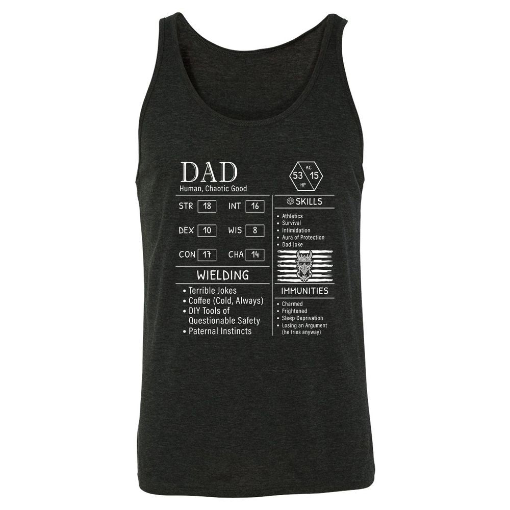 Dad Stats New - Charcoal Black Triblend - 5