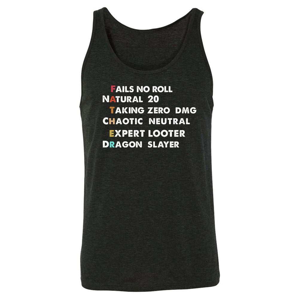 Father D&D Unisex Jersey Tank - Charcoal Black Triblend - 5