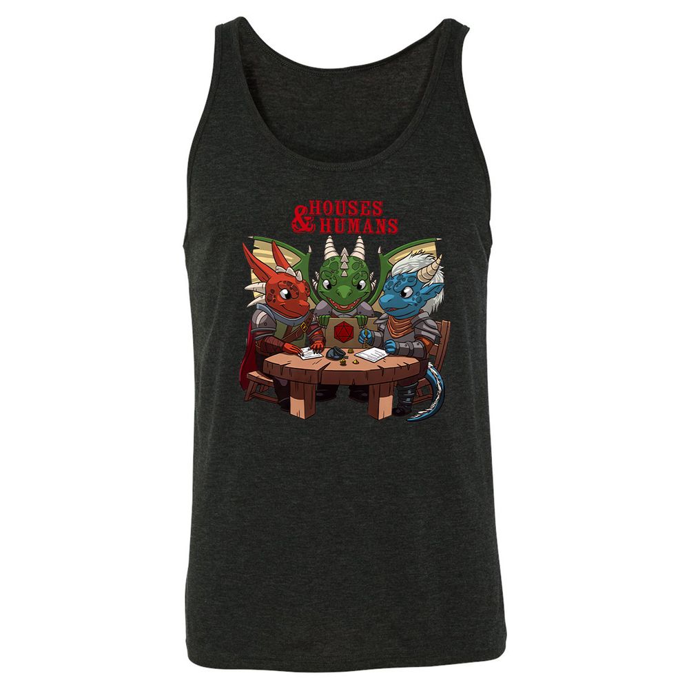 Houses & Humans Unisex Jersey Tank - Charcoal Black Triblend - 5