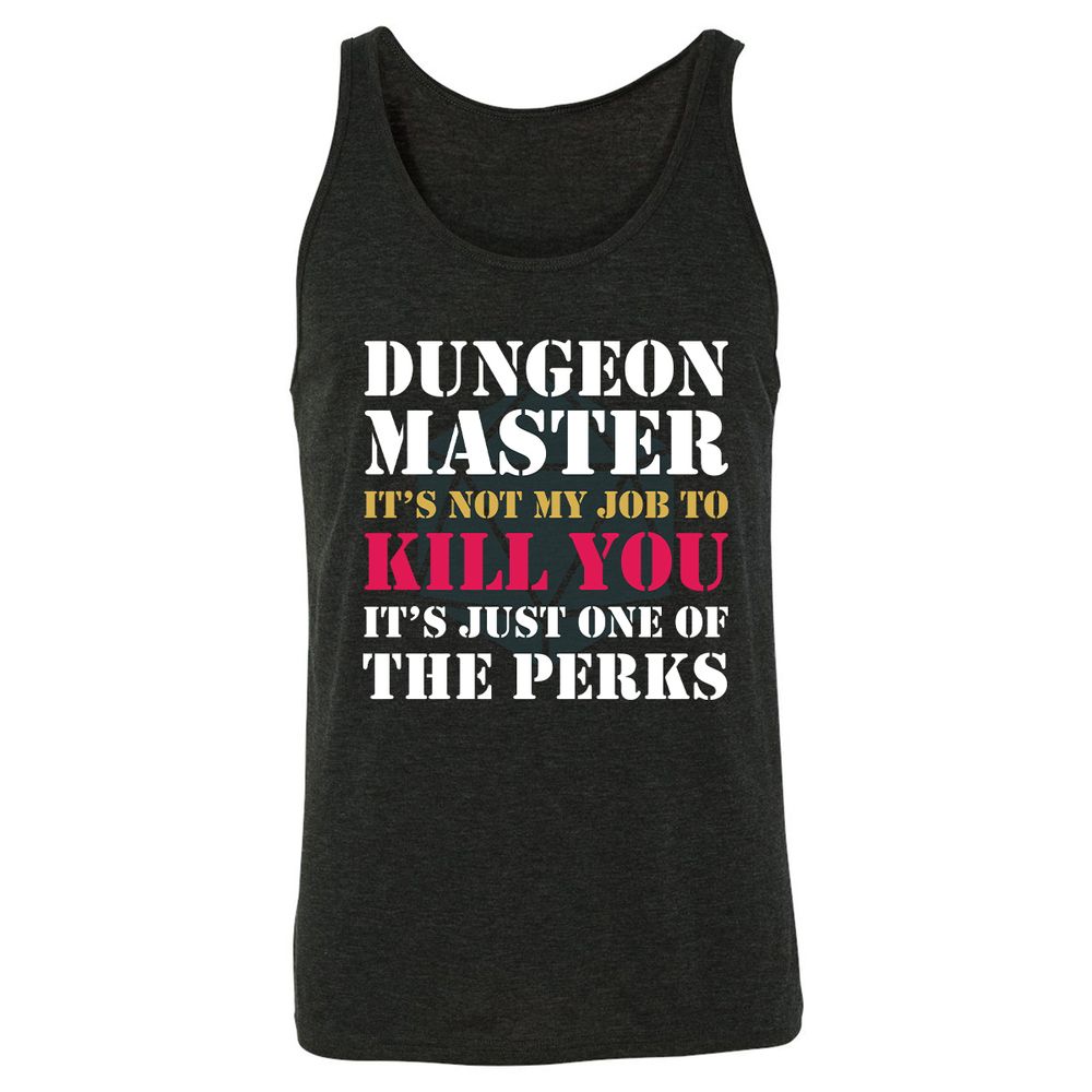 DUNGEON MASTER NOT MY JOB Unisex Jersey Tank - Charcoal Black Triblend - 5