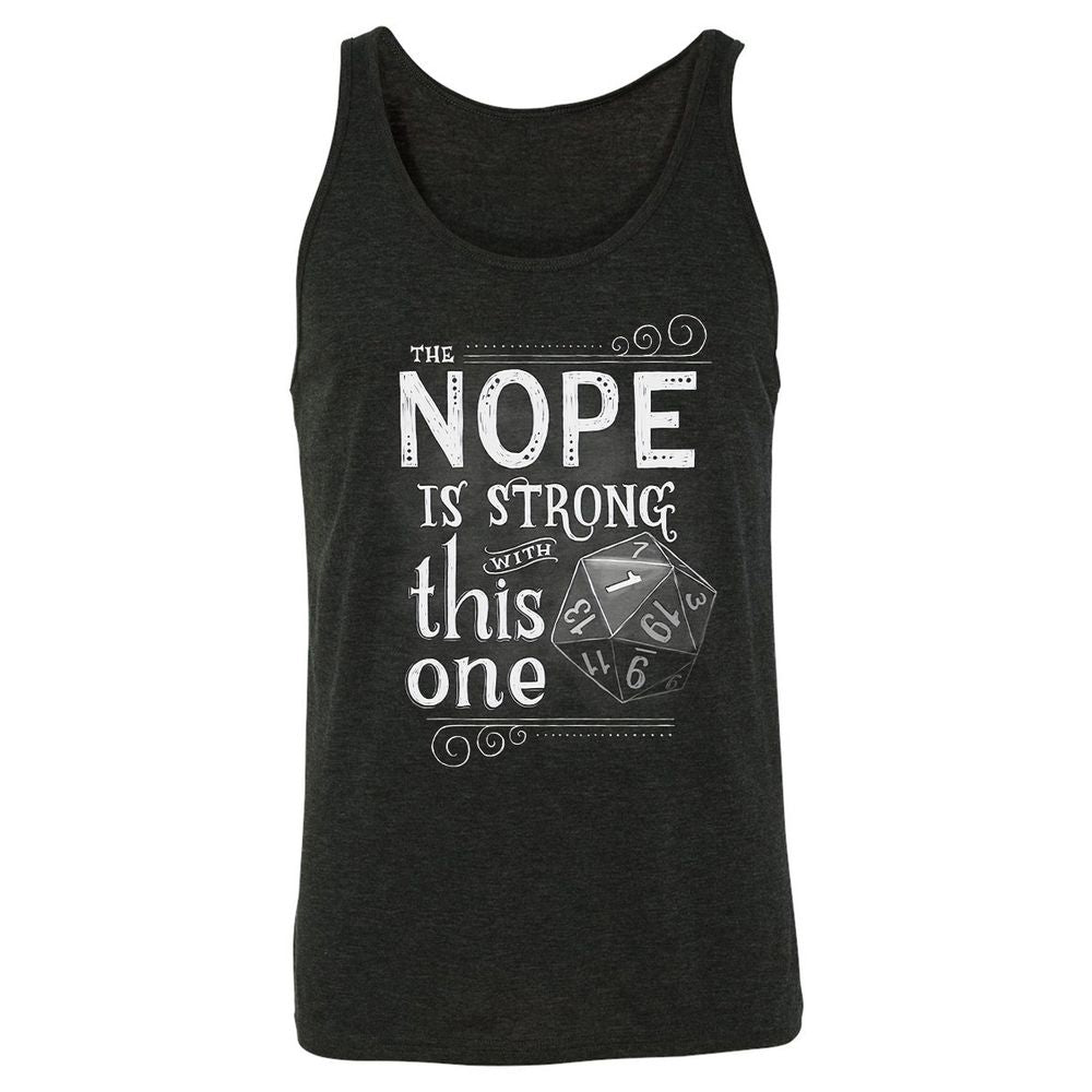 The NOPE is Strong with This One Unisex Jersey Tank - Charcoal Black Triblend - 5