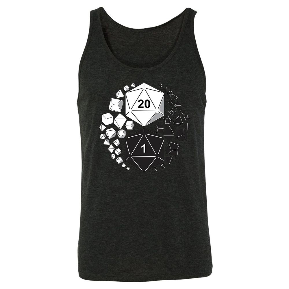 Gaming Yin Yang Unisex Jersey Tank - Charcoal Black Triblend - 5