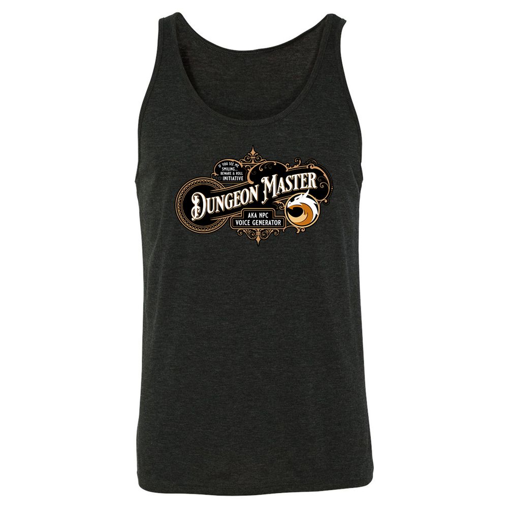 Dungeon Master Unisex Jersey Tank - Charcoal Black Triblend - 5