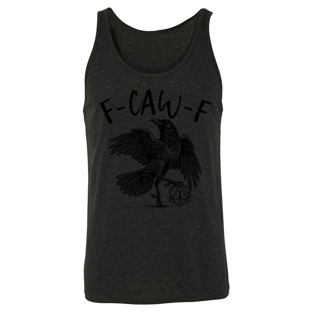 Unisex Jersey Tank - White - Charcoal Black Triblend - 5