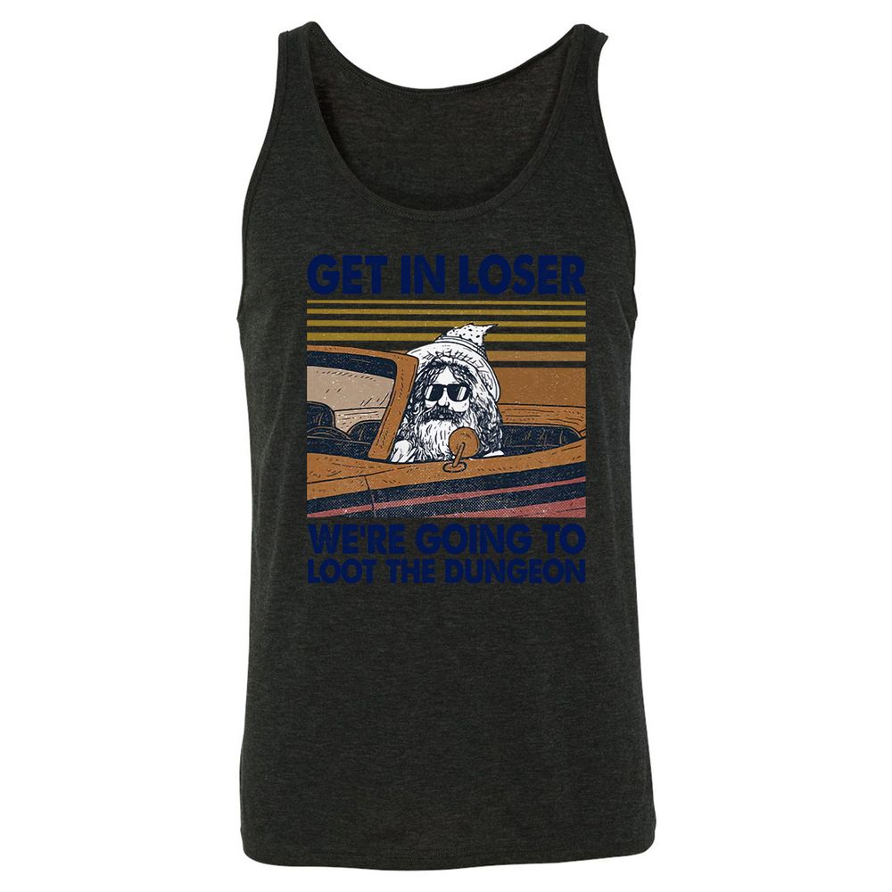 We're Going To Loot The Dragon Unisex Jersey Tank - Charcoal Black Triblend - 5