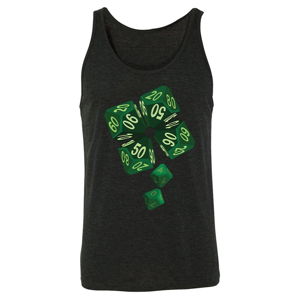 Dice Clover Unisex Jersey Tank - Charcoal Black Triblend - 5