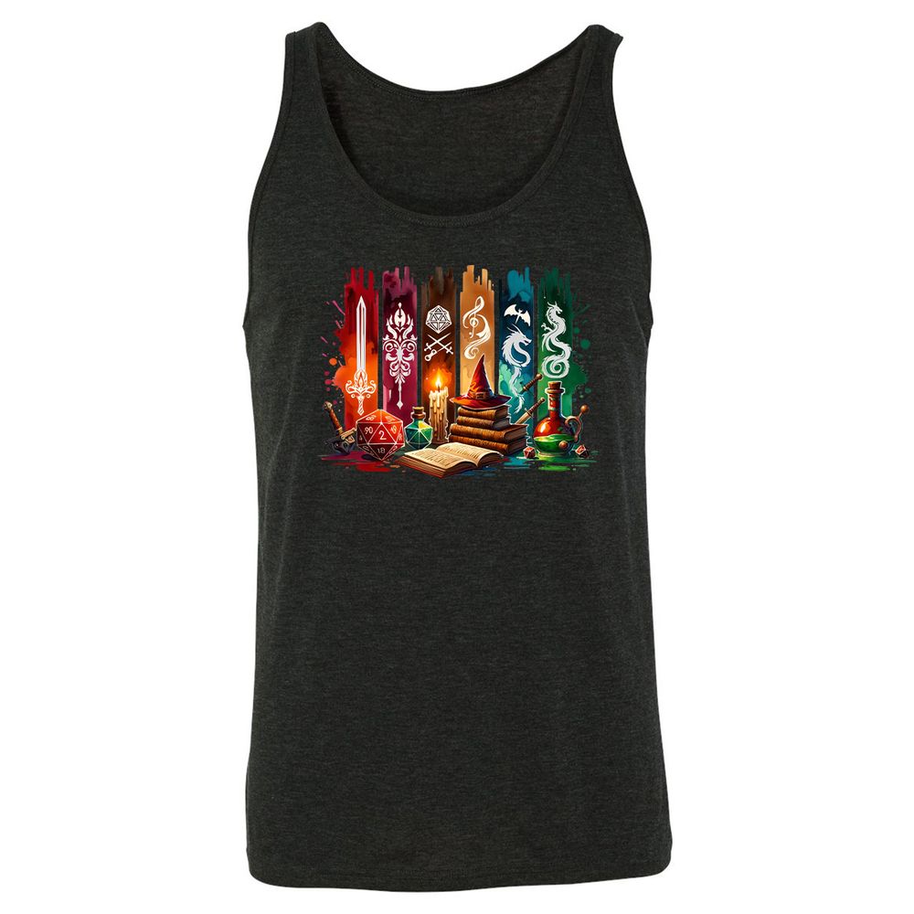 DnD Classes Unisex Jersey Tank - Charcoal Black Triblend - 5