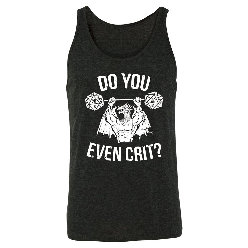 Do You Even Crit Unisex Jersey Tank - Charcoal Black Triblend - 5