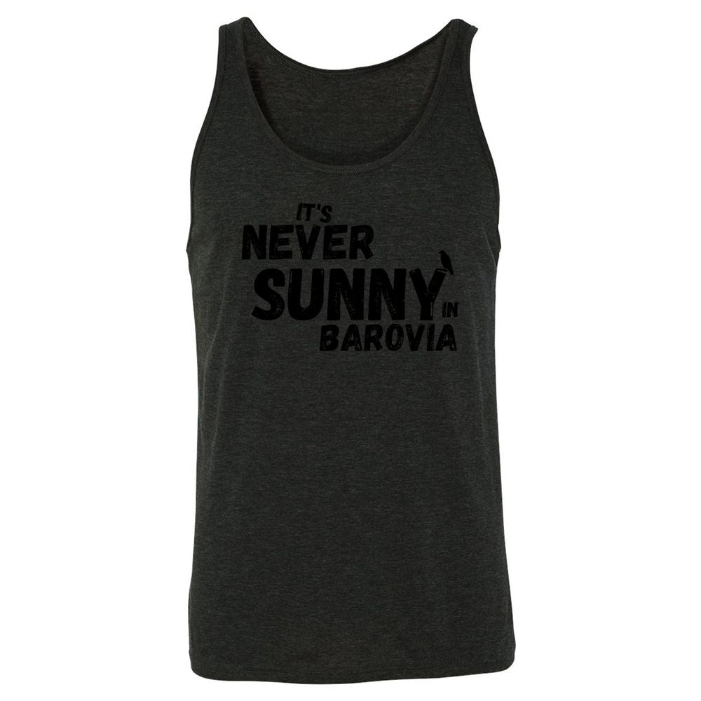 It's Never Sunny In Barovia Unisex Jersey Tank - Charcoal Black Triblend - 5