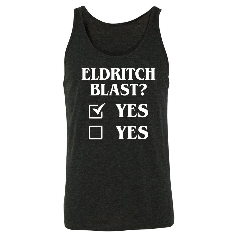 Eldritch Blast Yes Unisex Jersey Tank - Charcoal Black Triblend - 5
