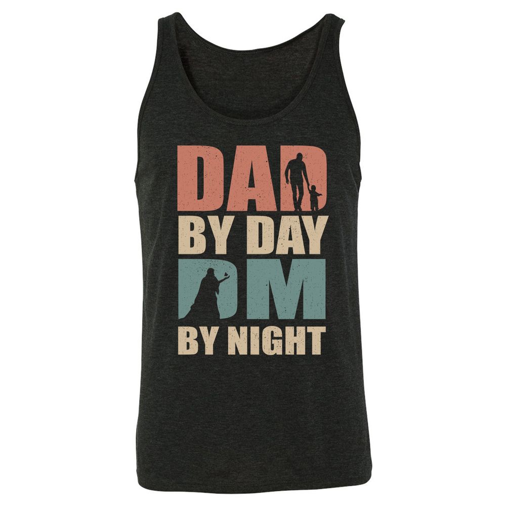 Dad By Day DM By Night - Charcoal Black Triblend - 5