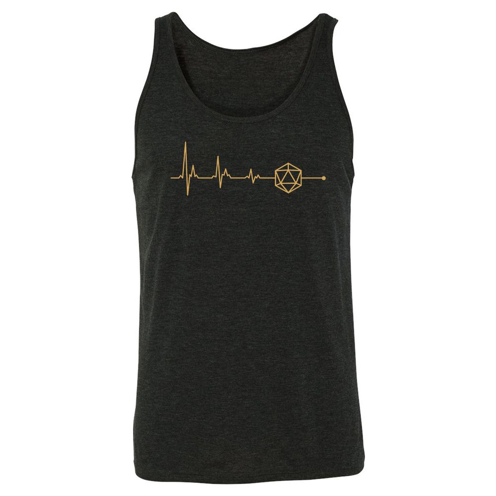 D20 Dice Is My Life Unisex Jersey Tank - Charcoal Black Triblend - 5