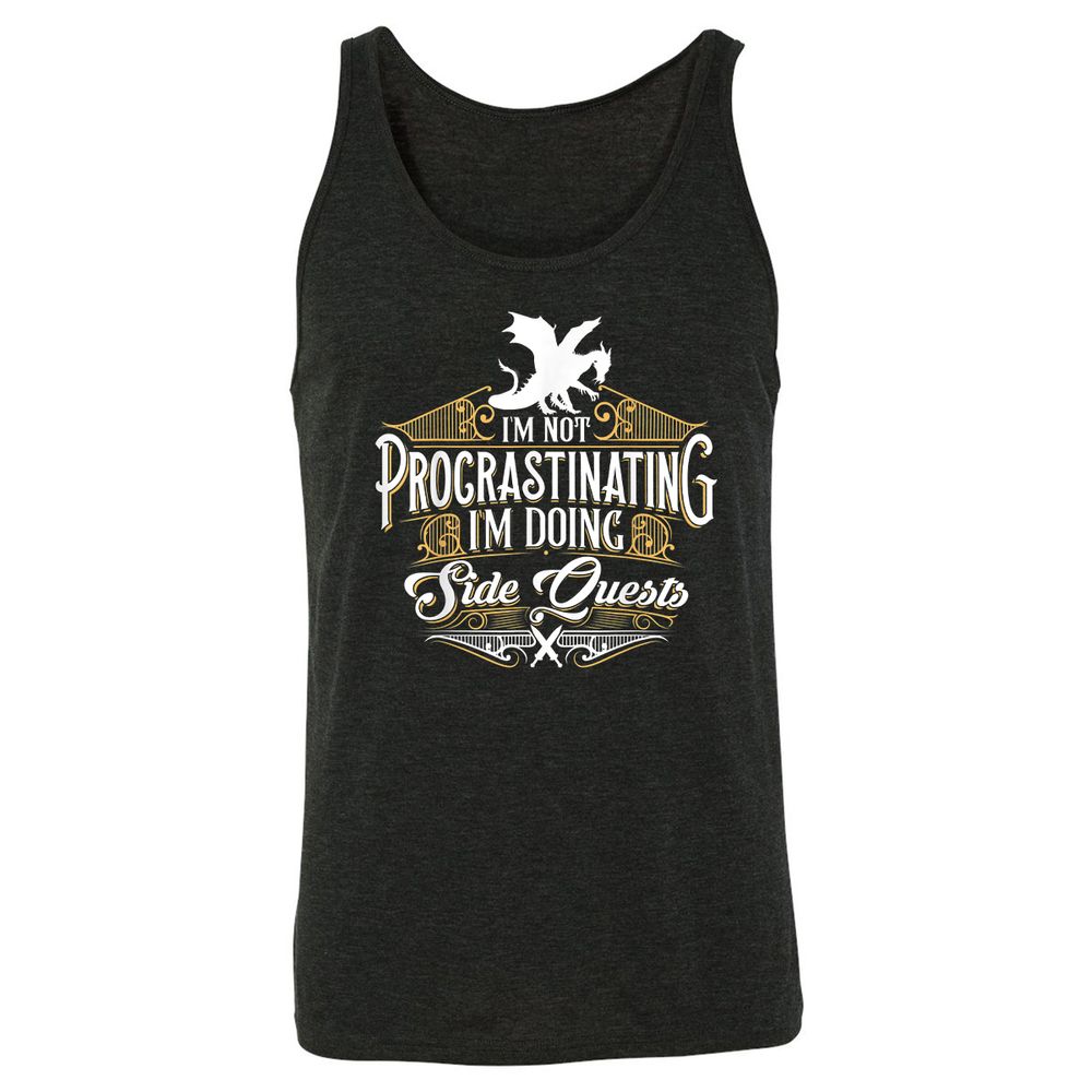I'm Doing Side Quests Unisex Jersey Tank - Charcoal Black Triblend - 5