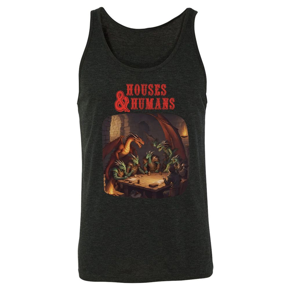 Houses And Humans Unisex Jersey Tank - Charcoal Black Triblend - 5