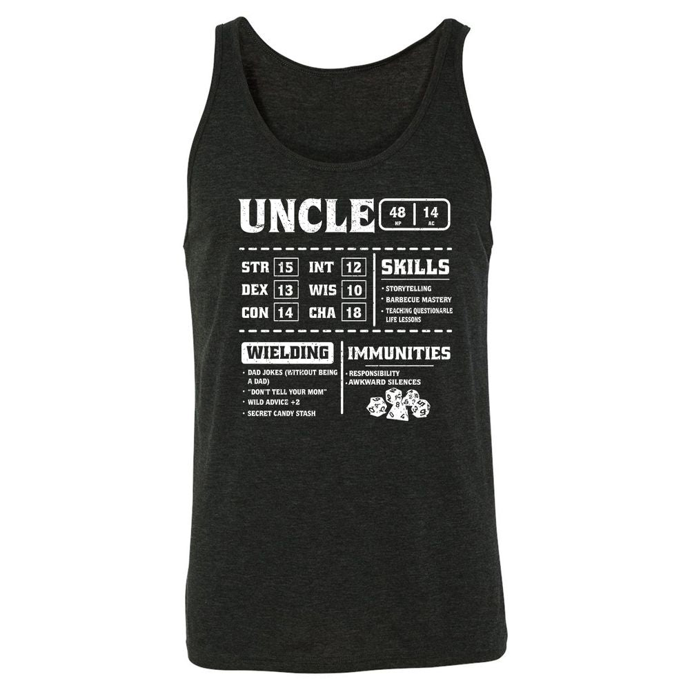Uncle Stats Unisex Jersey Tank - Charcoal Black Triblend - 5